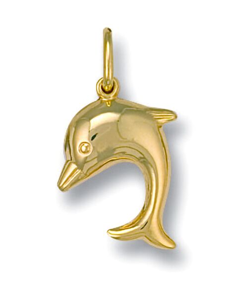 Yellow Gold Dolphin Pendant PD0108