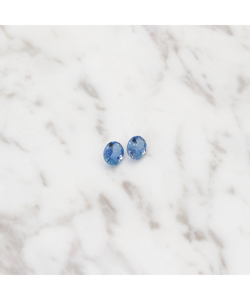 Aquamarine 2CT (1CT Per Stone) - Oval Cut