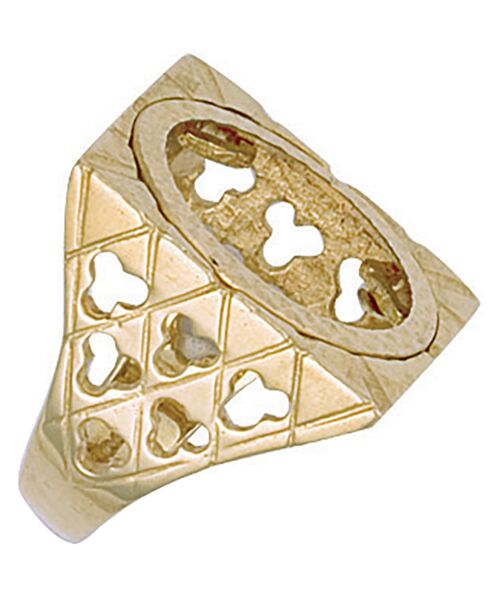 Yellow Gold (Full) Square Top Sovereign Ring