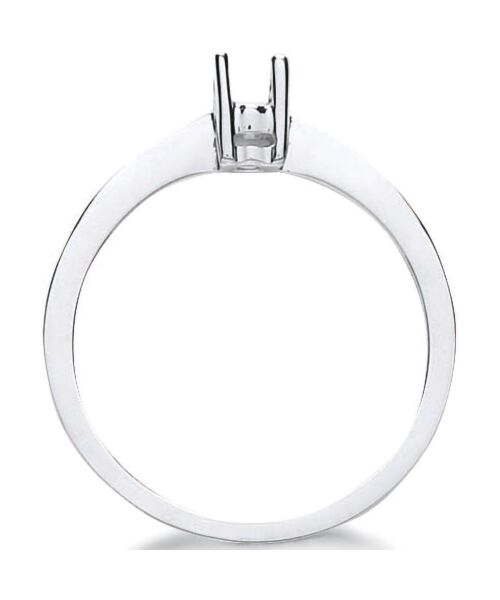 9ct White Gold Ring Mount 0.10-0.15ct