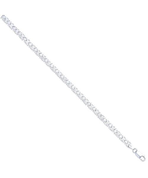 Silver 5mm Flat Byzantine Chain