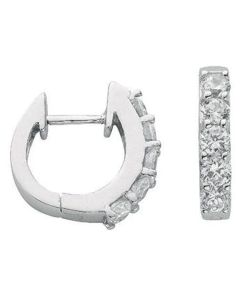 Silver Cubic Zirconia Huggies SER0069