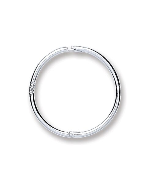 Silver 14mm Plain Hinged Sleepers SER0376