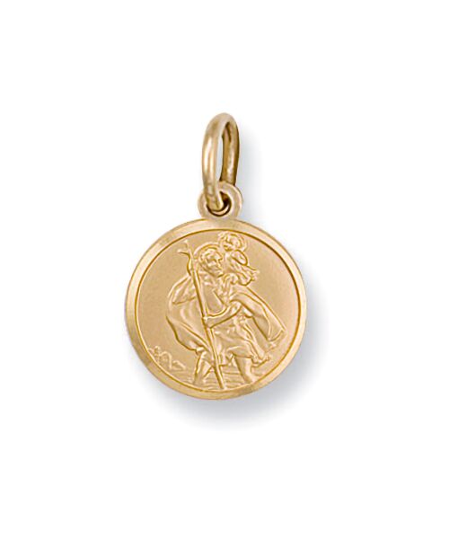 Yellow Gold St Christopher Pendant SM0004