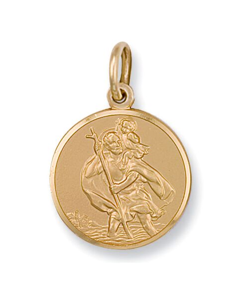 Yellow Gold St Christopher Pendant SM0008
