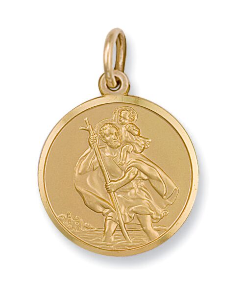 Yellow Gold St Christopher Pendant SM0009