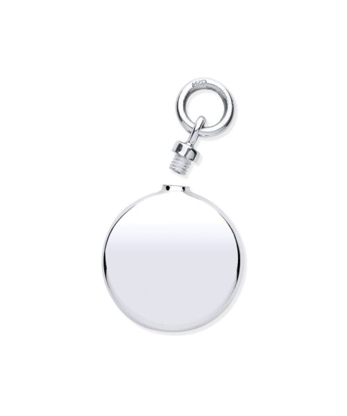 Silver Perfume/Ashes Round Holder Pendant SMA0056
