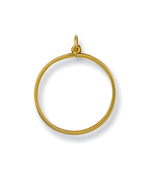 Yellow Gold 1/2 Plain Sovereign Pendant SP0001H