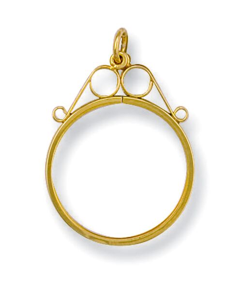 Yellow Gold Full Scroll Top Sovereign Pendant SP0002F