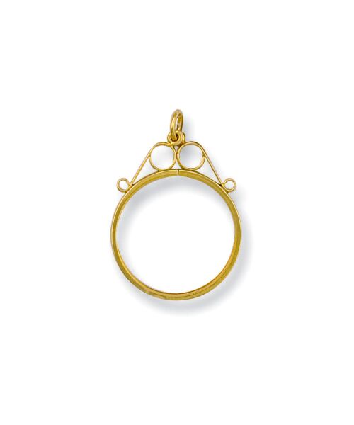 Yellow Gold 1/10 Scroll Top Sovereign Pendant SP0002T