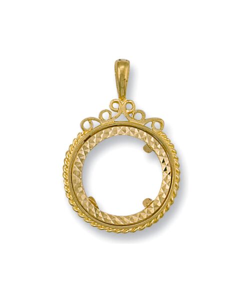 Yellow Gold (Half) Fancy Sovereign Pendant SP0004H
