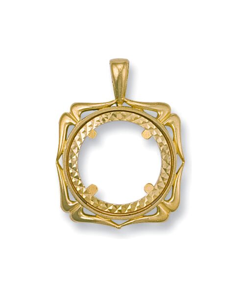 Yellow Gold (Half) Fancy Sovereign Pendant SP0006H