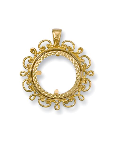Yellow Gold (Half) Fancy Sovereign Pendant SP0007H