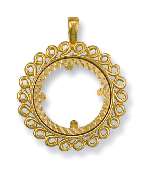 Yellow Gold (Full) Fancy Sovereign Pendant SP0009F