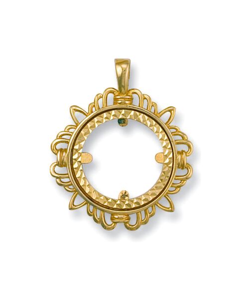 Yellow Gold (Half) Fancy Sovereign Pendant SP0010H