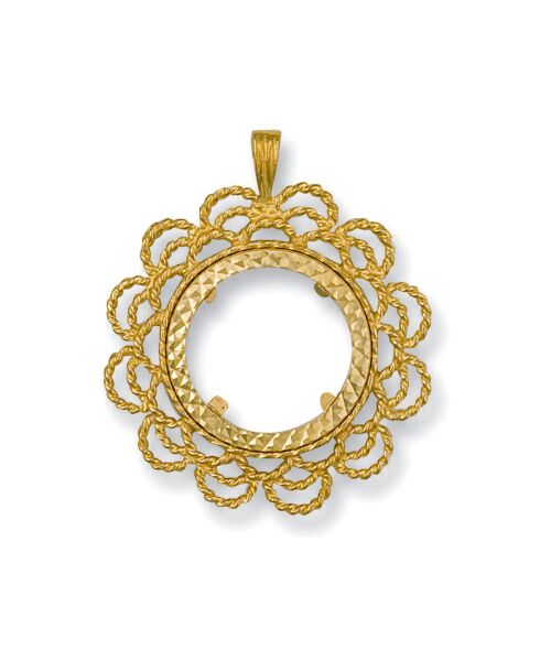 Yellow Gold (Half) Fancy Sovereign Pendant SP0014H