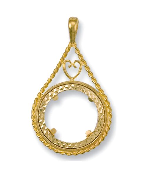 Yellow Gold (Full) Fancy Sovereign Pendant SP0015F