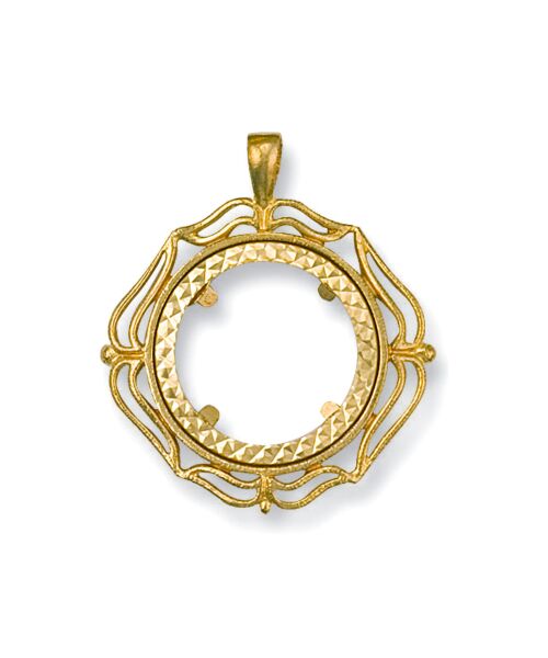 Yellow Gold (Half) Fancy Sovereign Pendant SP0018H