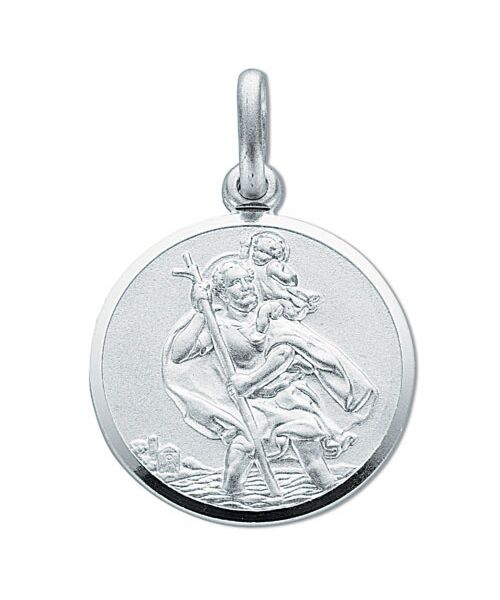 Silver Double Sided St Christopher Pendant SSM0002