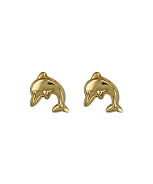 Yellow Gold Dolphin Studs ST0153