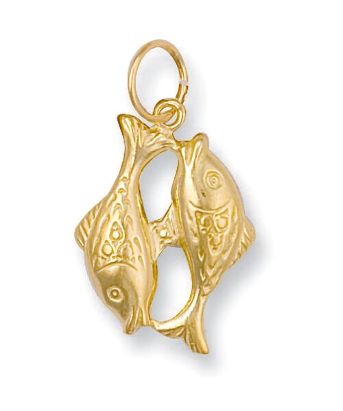 Yellow Gold Pisces Zodiac Pendant ZD0002