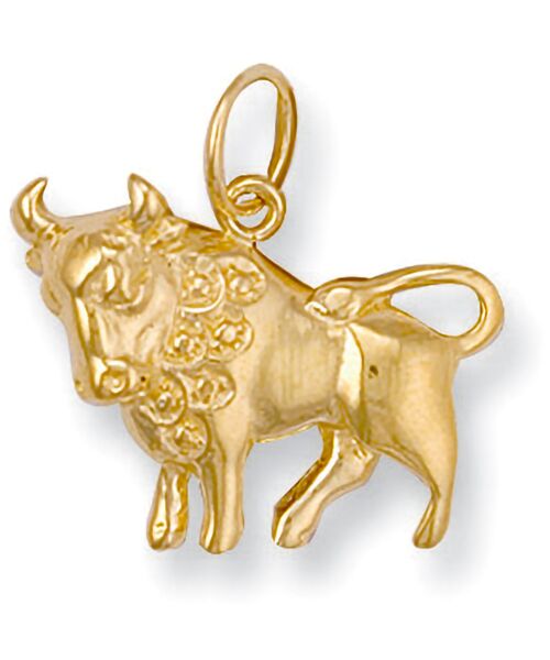 Yellow Gold Tauras Zodiac Pendant ZD0004