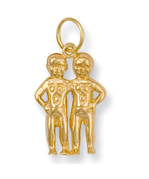 Yellow Gold Gemini  Zodiac Pendant ZD0005