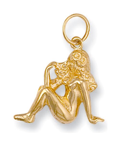 Yellow Gold Virgo Zodiac Pendant ZD0008