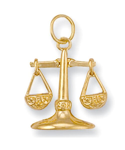 Yellow Gold Libra Zodiac Pendant ZD0009