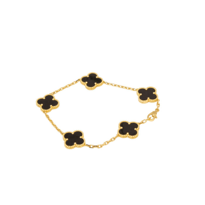 Van Cleef & Arpels Vintage Alhambra Bracelet 5 Motifs 18k Yellow