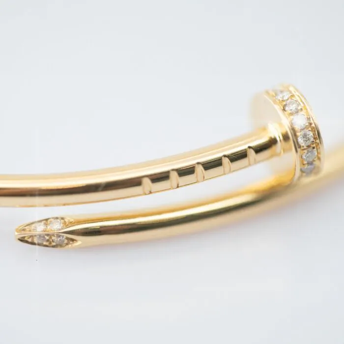 Nail Bracelet SM Diamond Tip 18K Gold