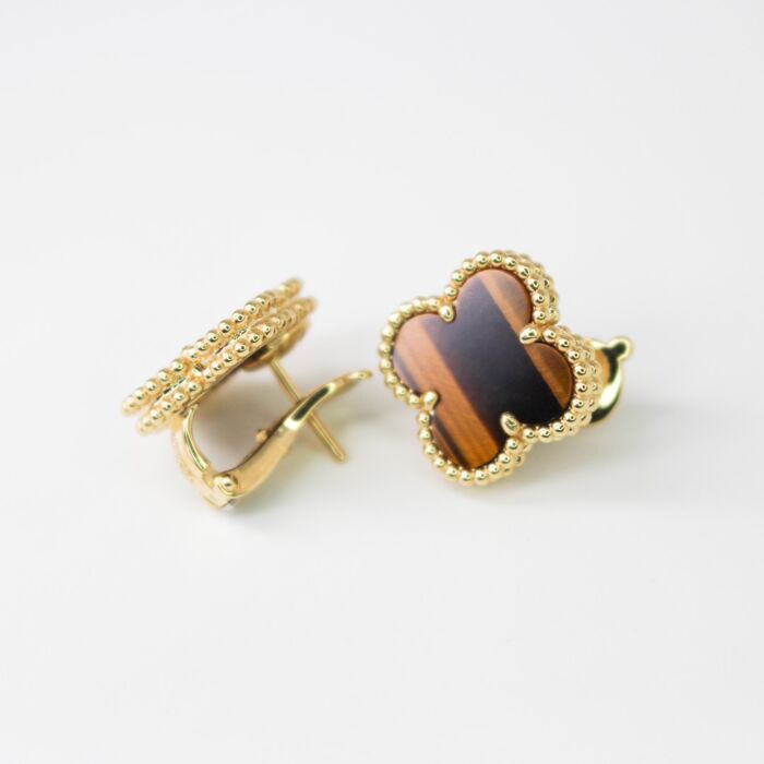 Van cleef tiger eye on sale earrings