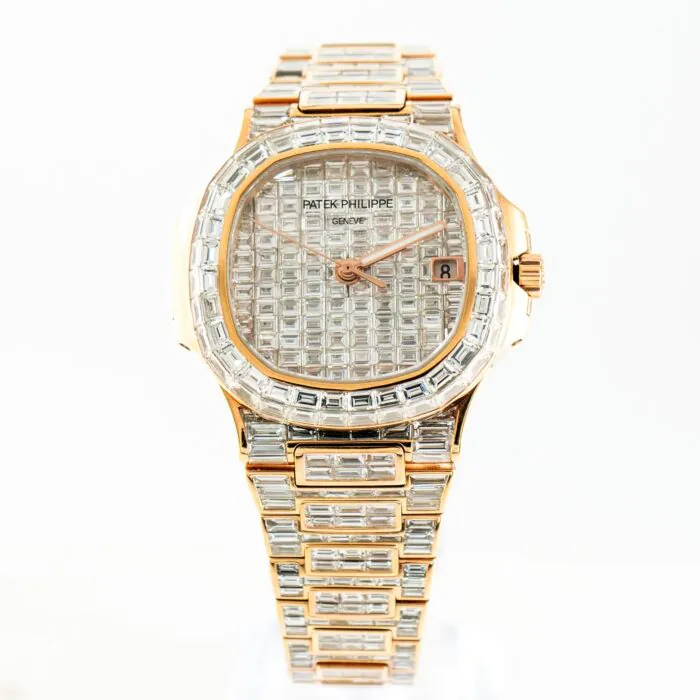 Patek Philippe Nautilus 5711 1R Diamond Baguette 18K Rose Gold