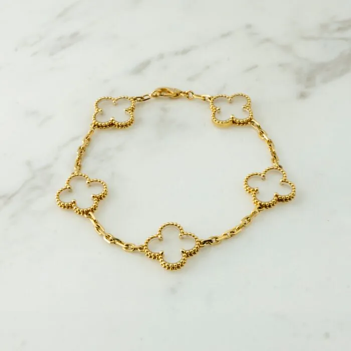 Van cleef alhambra bracelet 5 motifs clearance