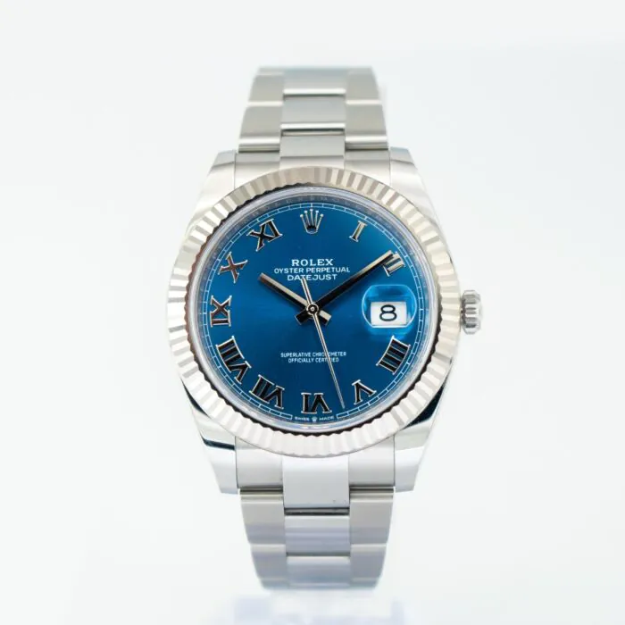 Rolex oyster datejust blue clearance