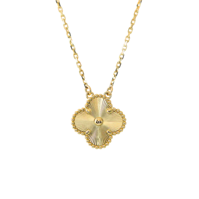 Van cleef gold alhambra necklace top